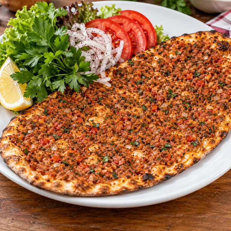 Lahmacun mit Salat