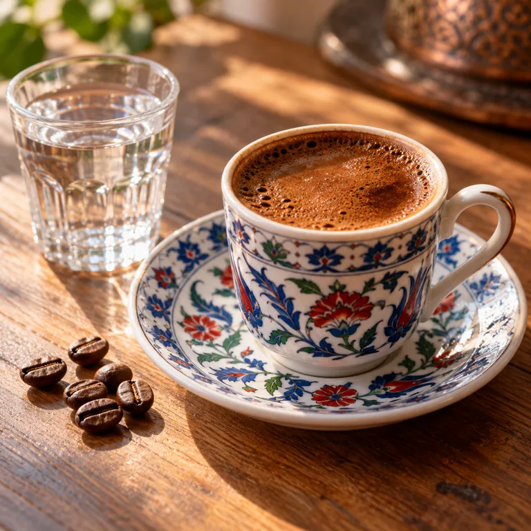 Türkischer Kaffee in einer kleinen Tasse